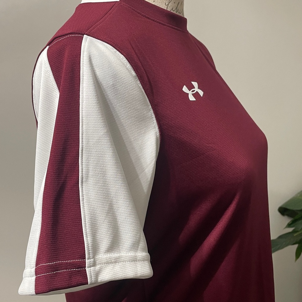 Under Armour Burgundy and White Crewneck